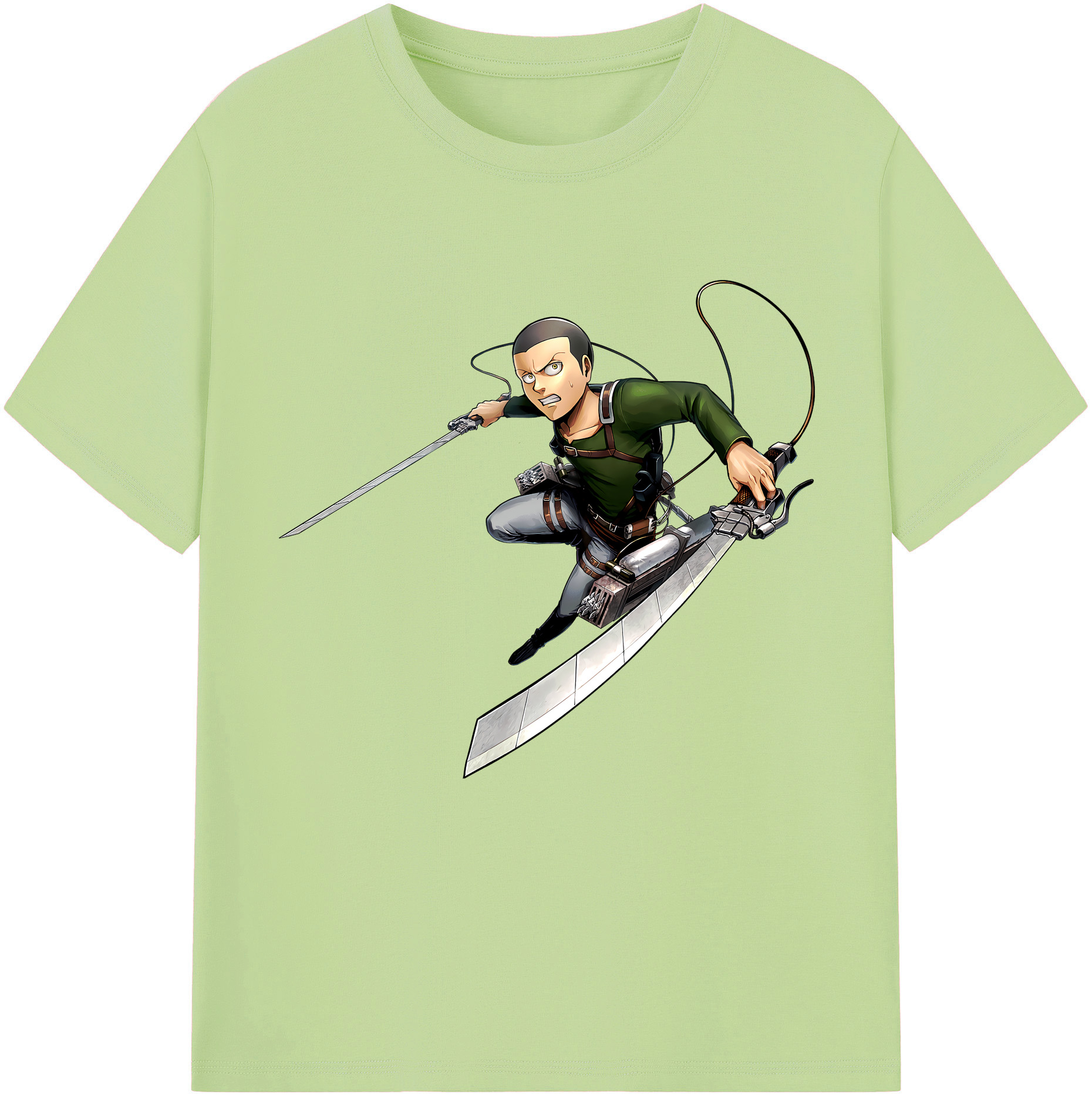 （画像用） 進撃の巨人 コニー·スプリンガー Attack on Titan Connie Springer 綿100％半袖Tシャツ（フロントプリント）